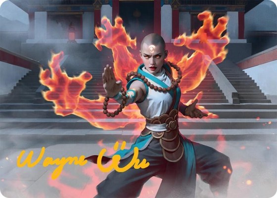 Flamehold Grappler Art Card - Gold Stamped Signature