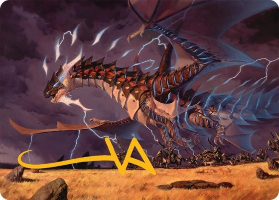 Neriv, Heart of the Storm Art Card - Gold Stamped Signature
