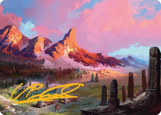 Rugged Highlands Art Card - Gold Stamped Signature