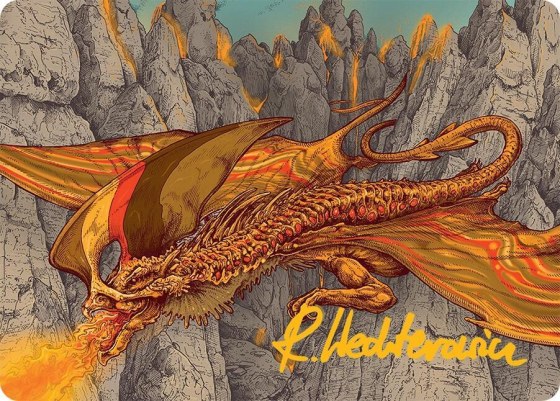 Magmatic Hellkite Art Card - Gold Stamped Signature
