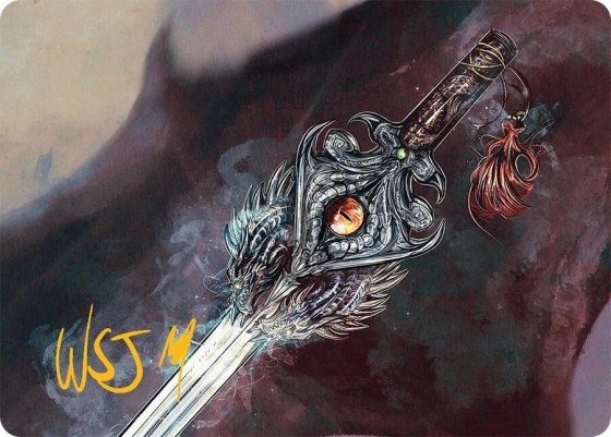 Dragonfire Blade Art Card - Gold Stamped Signature