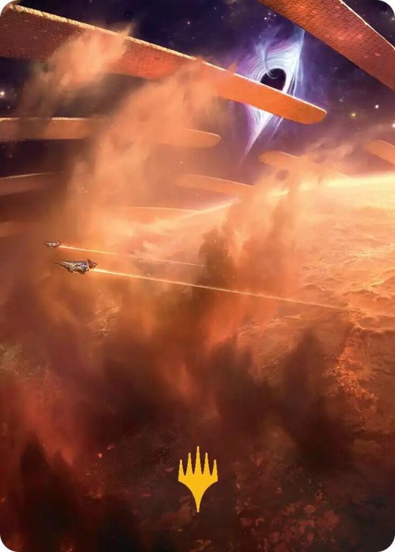 Adagia, Windswept Bastion Art Card - Gold Stamped Planeswalker Symb