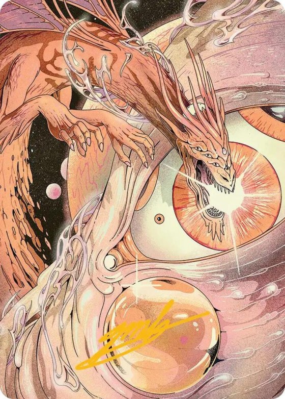 Nova Hellkite Art Card - Gold Stamped Signature
