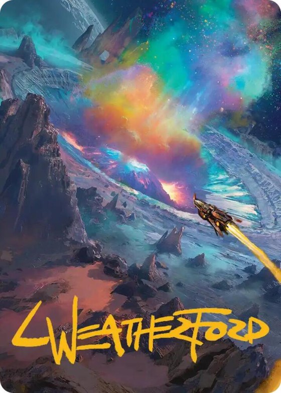 Meteor Crater Art Card - Gold Stamped Signature