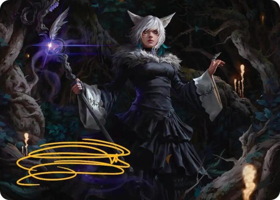 Y'shtola, Night's Blessed Art Card - Gold Stamped Signature