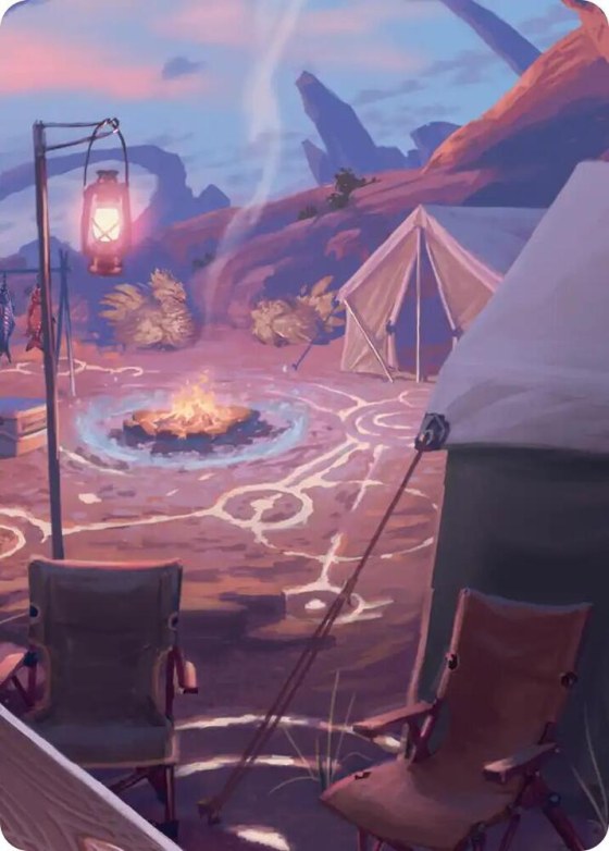 Chocobo Camp Scene Art Card - Normal Chocobo Camp Scene Art 