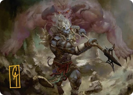 Kimahri, Valiant Guardian Art Card - Gold Stamped Signature