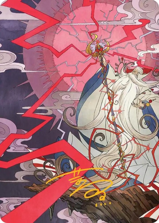 Summon: Esper Ramuh Art Card - Gold Stamped Signature