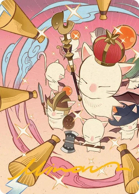 Summon: Good King Mog XII Art Card - Gold Stamped Signature