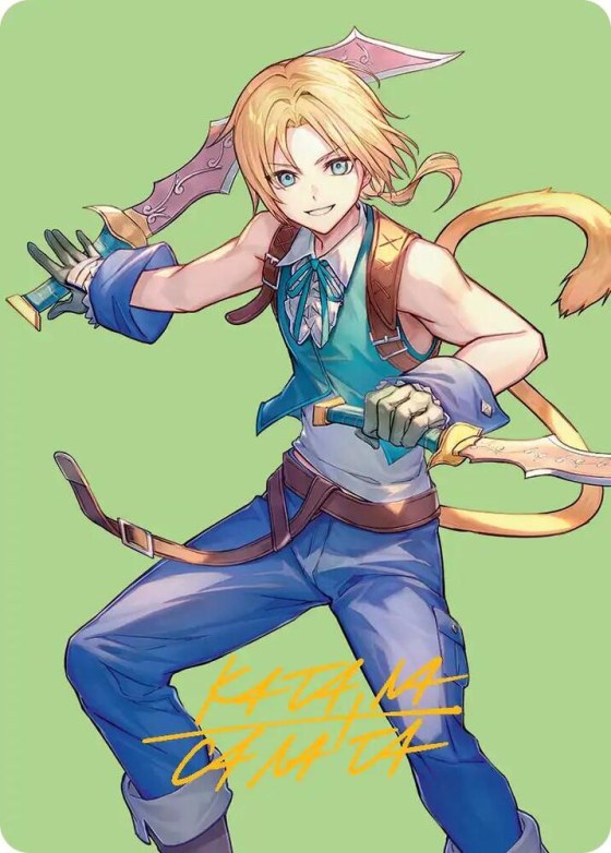 Zidane, Tantalus Thief Art Card - Gold Stamped Signature