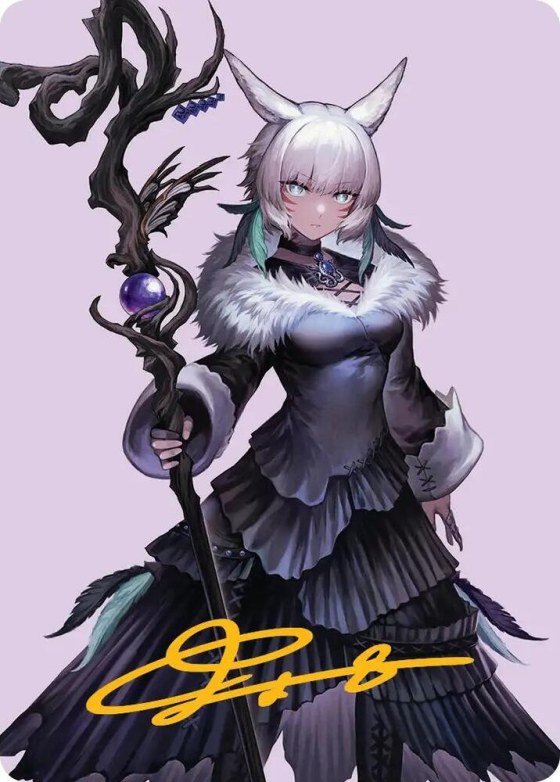 Y'shtola, Night's Blessed Art Card - Gold Stamped Signature