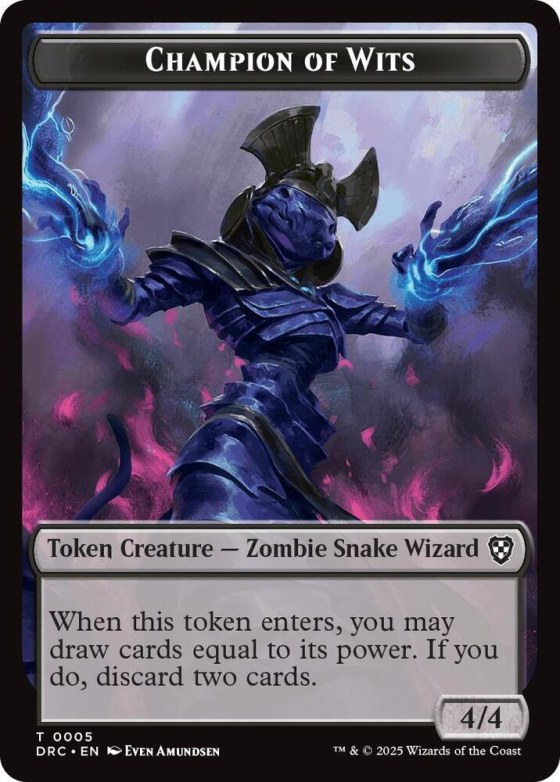 Champion of Wits // Zombie (0003) Double-Sided Token - Foil
