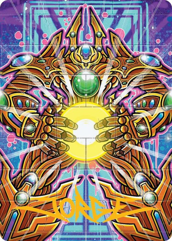 Brightglass Gearhulk Art Card - Gold Stamped Signature