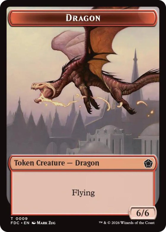 Dragon (0009) // Treasure Double-Sided Token