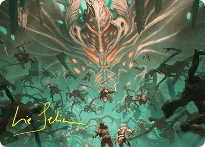 Valgavoth's Onslaught Art Card - Gold Stamped Signature
