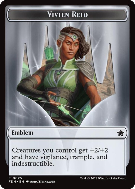 Emblem - Vivien Reid // Elf Warrior Double-Sided Token - Foil
