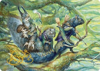 The Odd Acorn Gang Art Card - Gold Stamped Signature