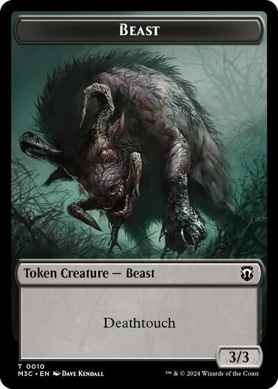Beast (0010) (Ripple Foil) // Shapeshifter (0008) Double-Sided Token - Ripple Foil