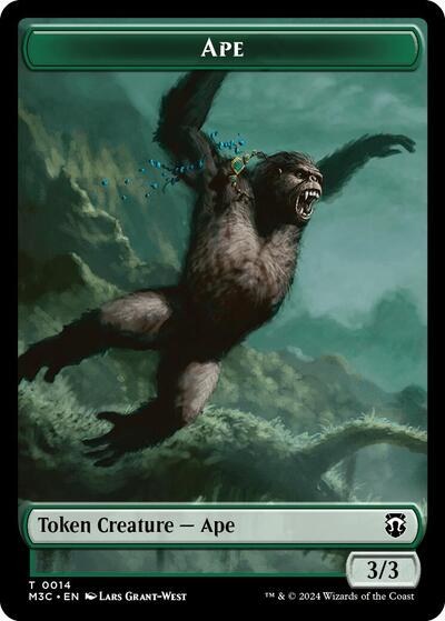 Ape (Ripple Foil) // Plant Double-Sided Token - Ripple Foil