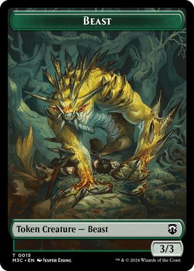 Beast (0015) (Ripple Foil) // Insect (0025) Double-Sided Token - Ripple Foil