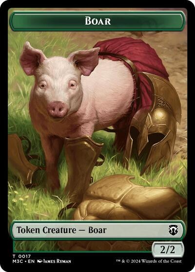 Boar (Ripple Foil) // Forest Dryad Double-Sided Token