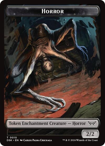 Horror // Glimmer Double-Sided Token - Foil