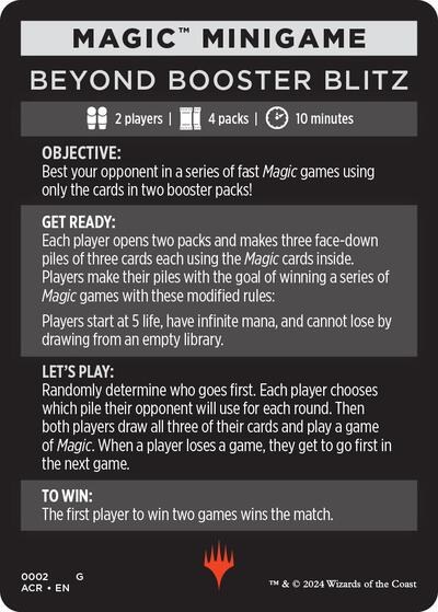 Magic Minigame: Beyond Booster Blitz - Normal Magic Minigame Beyond B