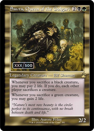 Savra, Queen of the Golgari - Serial Numbered