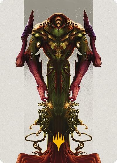 Kozilek, the Broken Reality Art Card - Gold Stamped Planeswalker Symb