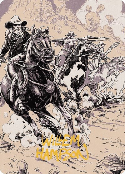 Overwhelming Forces Art Card - Gold Stamped Signature