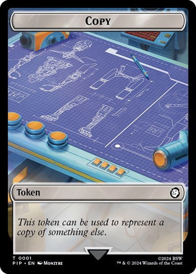 Copy // Treasure (0019) Double-Sided Token - Foil