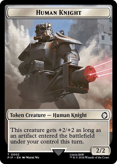 Human Knight // Food (0014) Double-Sided Token