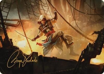Edward Kenway Art Card - Gold Stamped Signature