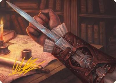 Hidden Blade Art Card - Gold Stamped Signature