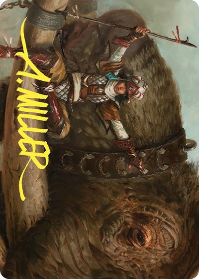 Tuskguard Captain Art Card - Gold Stamped Signature