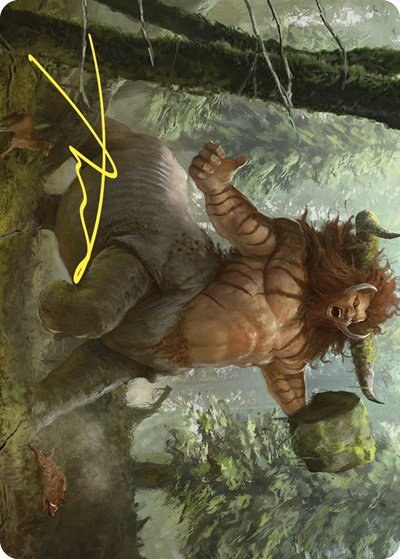 Stonehoof Chieftain Art Card - Gold Stamped Signature