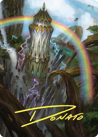 Command Tower Art Card - Gold Stamped Signature