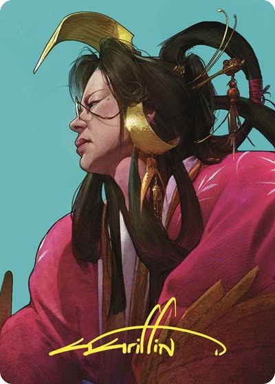 Azami, Lady of Scrolls Art Card - Gold Stamped Signature
