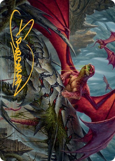 Hoarding Broodlord Art Card - Gold Stamped Signature