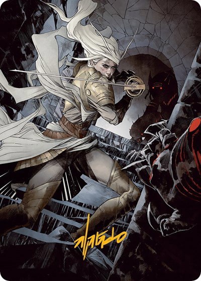 Thalia, Guardian of Thraben Art Card - Gold Stamped Signature