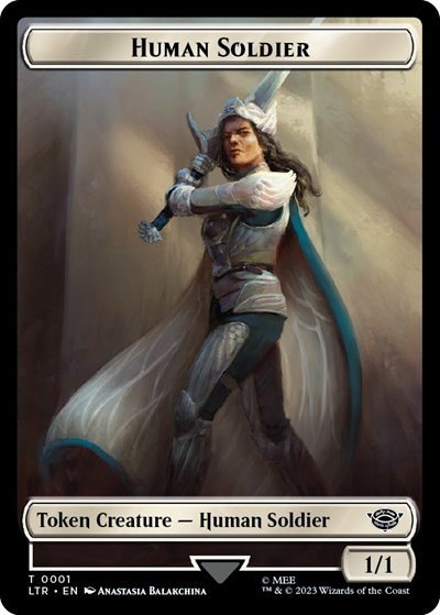 Human Soldier (0001) // Food (0009) Double-Sided Token - Foil