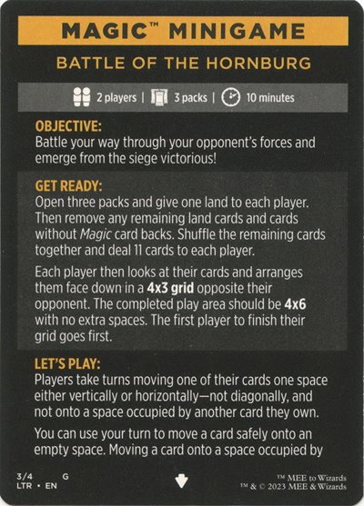 Magic Minigame: Battle of the Hornburg - Normal Magic Minigame Battle O