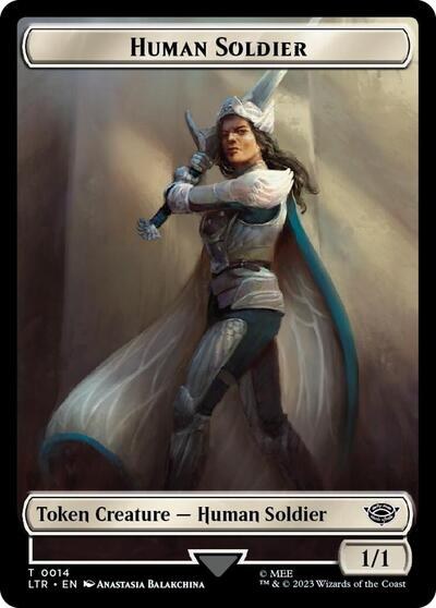 Human Soldier (0014) // Food (0024) Double-Sided Token
