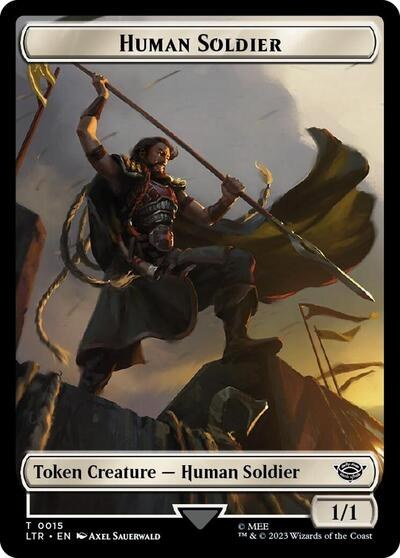 Human Soldier (0015) // Food (0024) Double-Sided Token