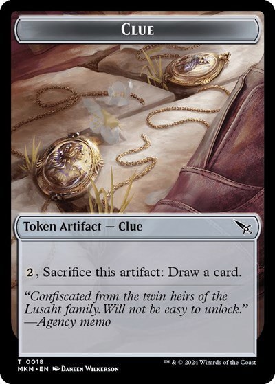 Clue (0018) // A 0045 Double-Sided Token