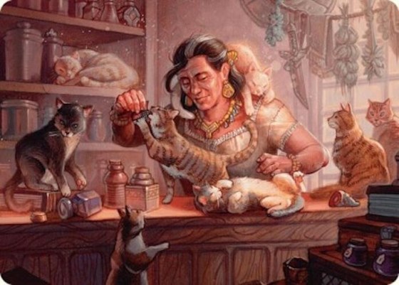 Cat Collector Art Card