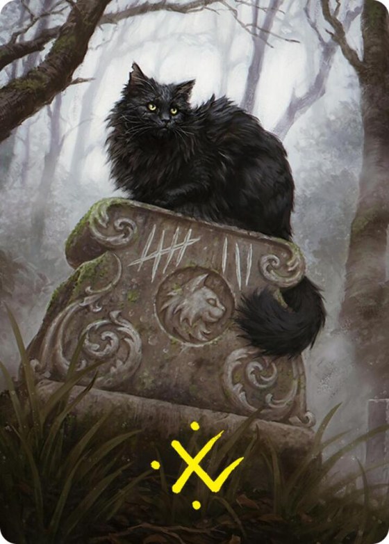Nine-Lives Familiar 2 Art Card - Gold Stamped Signature