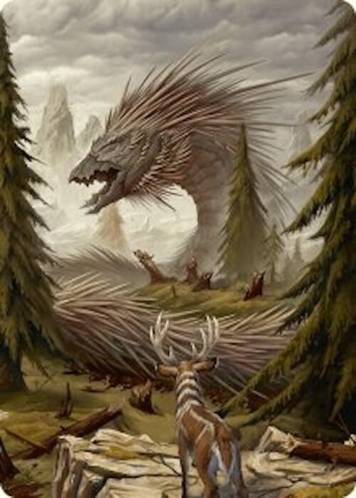 Quilled Greatwurm Art Card