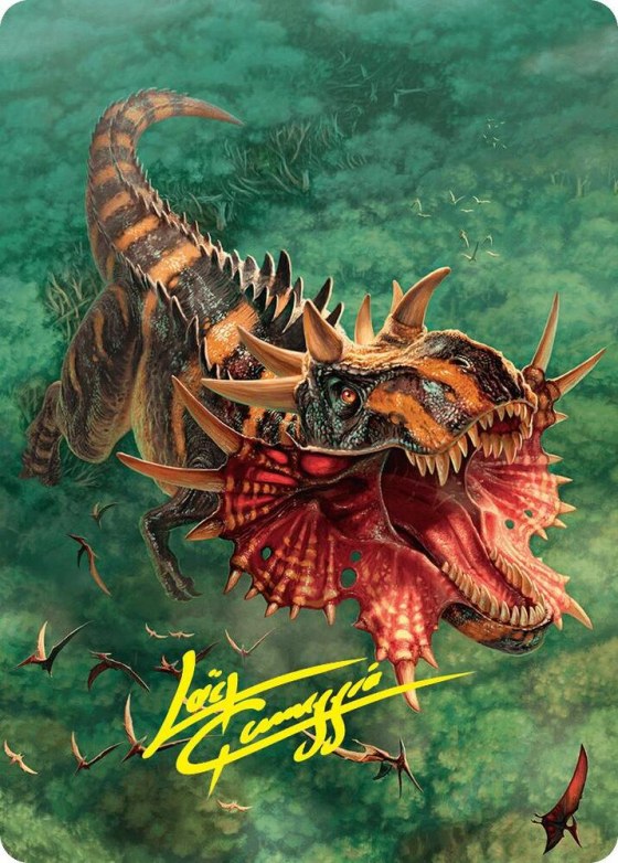 Gigantosaurus Art Card - Gold Stamped Signature