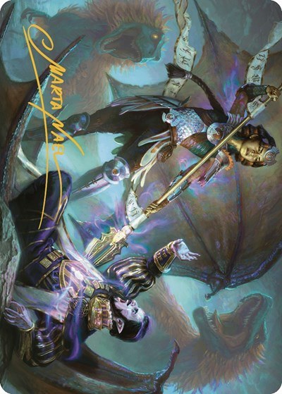 Huatli's Final Strike Art Card - Gold Stamped Signature
